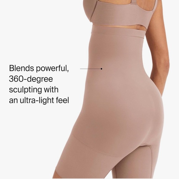 NWT Spanx Seamless Higher Power Short - Cafe Au Lait - Picture 4 of 10